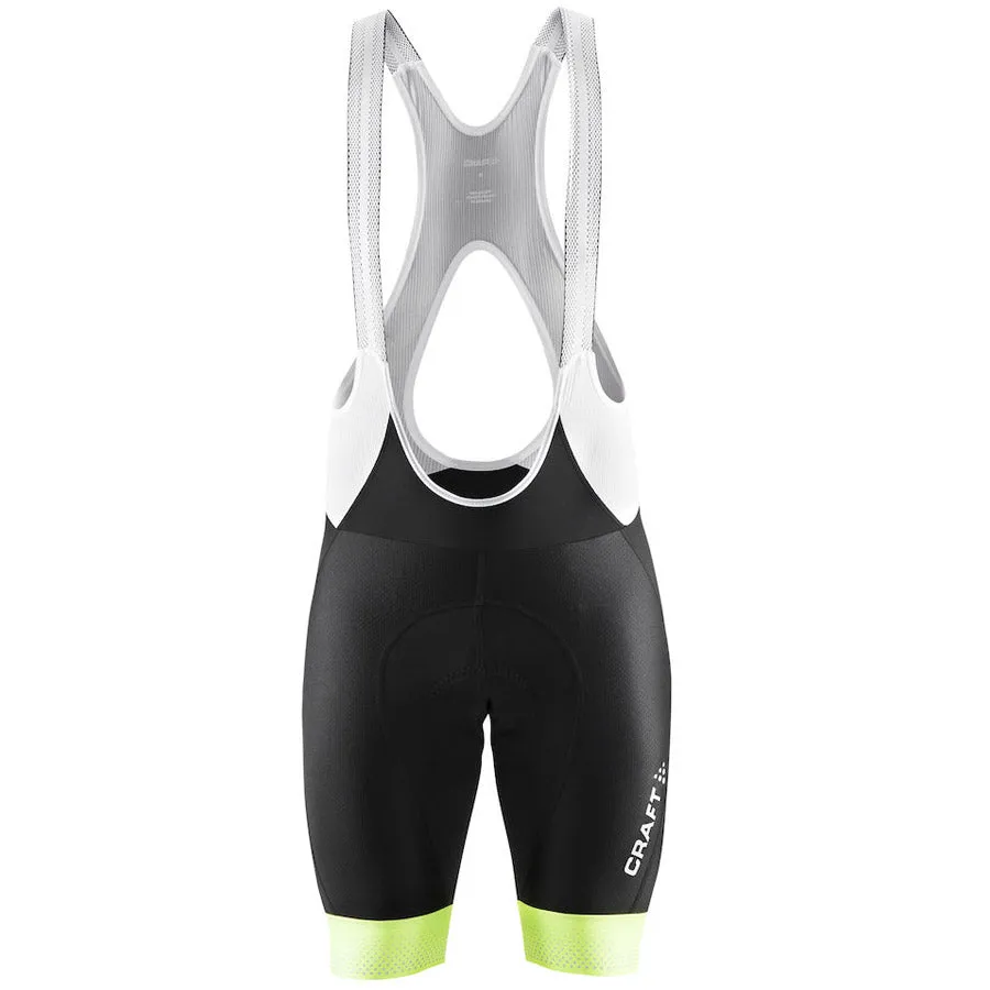 Craft Glow Bib Shorts - Black Yellow