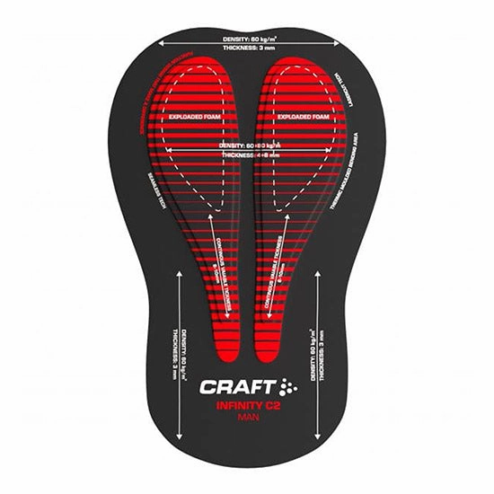 Craft Route bib shorts - Black red
