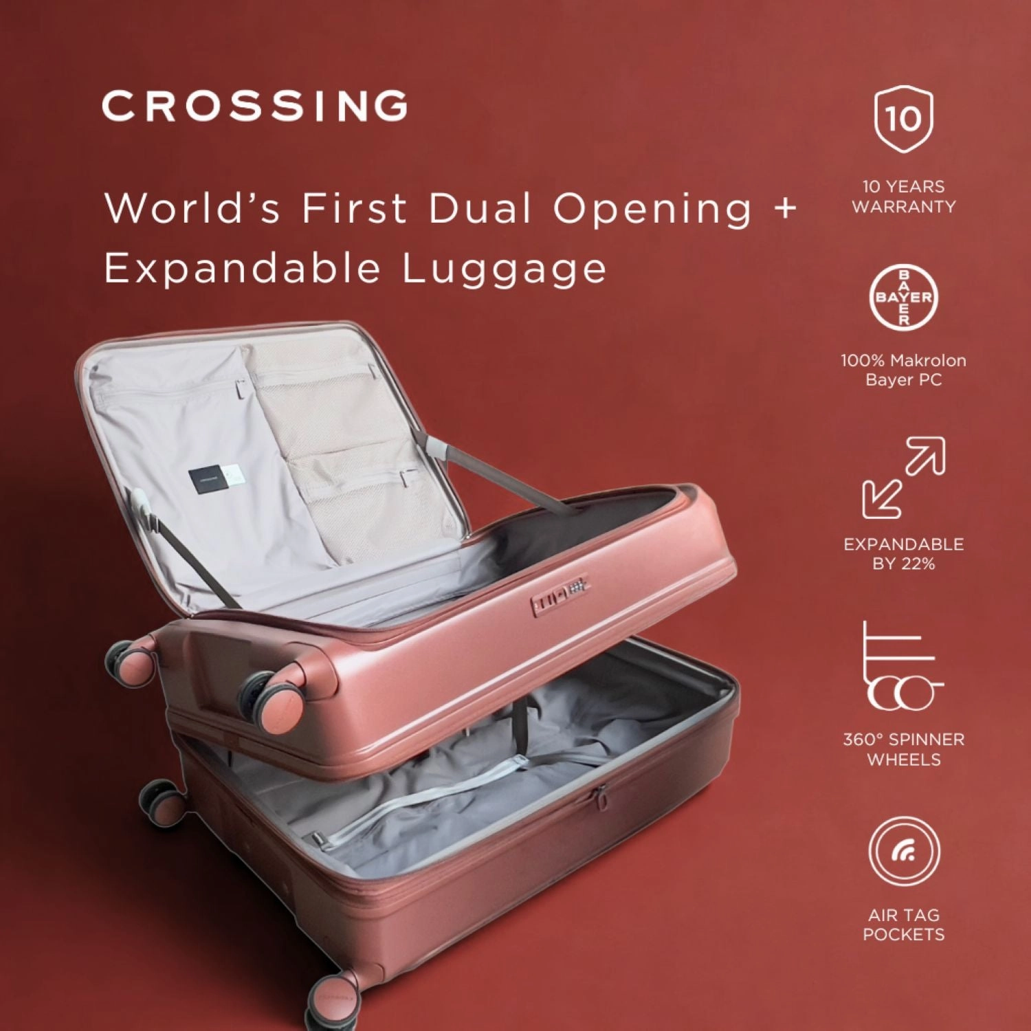 Shop the Best Deals Shop Hot Picks Crossing Invi 20" Carry On Expandable Luggage With Front & Middle Access