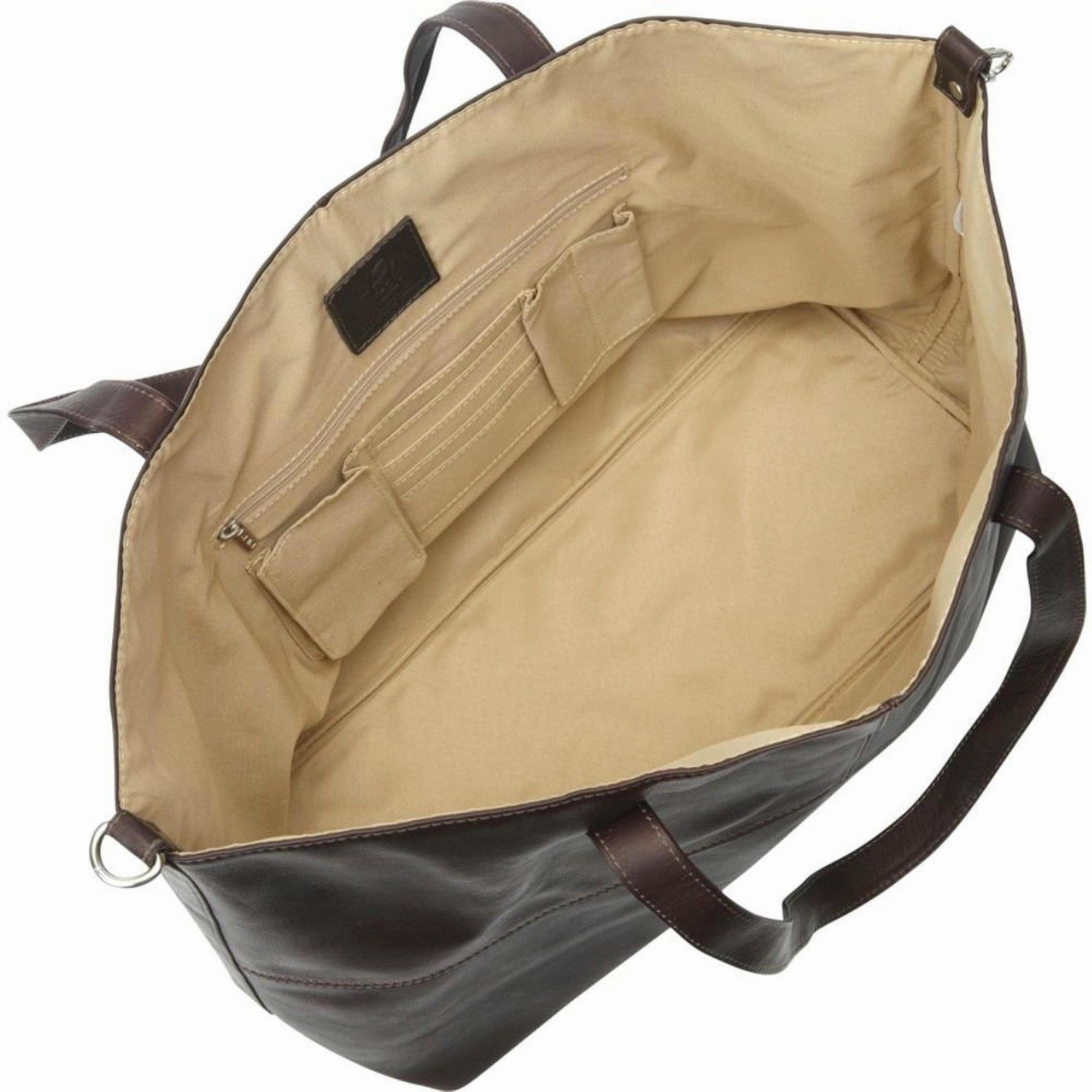 Shop Smart Save Today Only Offer Piel Leather Large Open Multi-Purpose Tote