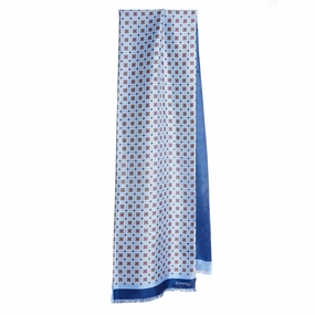 Dont Miss These Savings Deal of the Day Dark And Light Blue Double Scarf