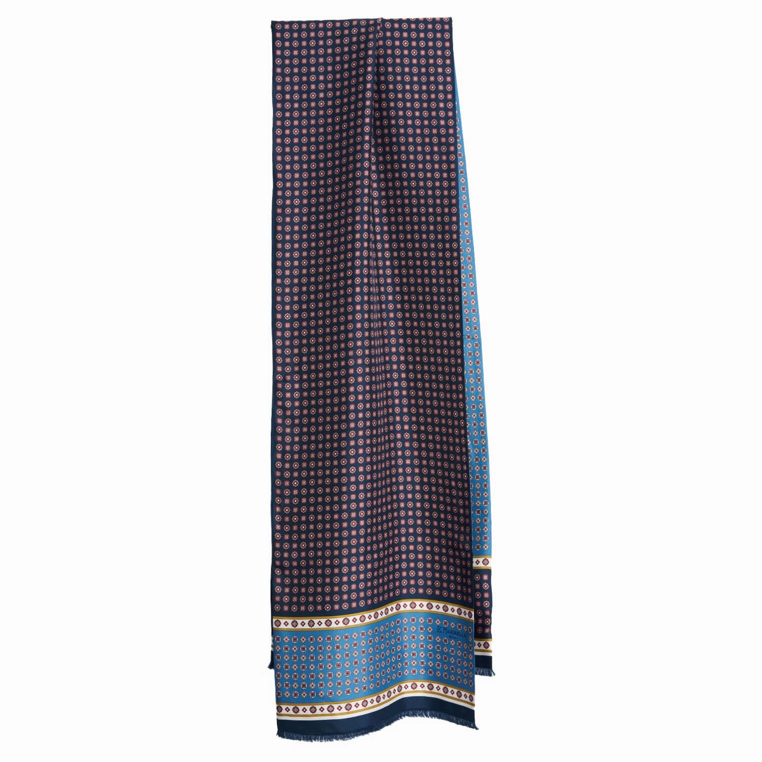 Online Deal Frenzy Exclusive Holiday Deal Dark Blue Double Silk Scarf