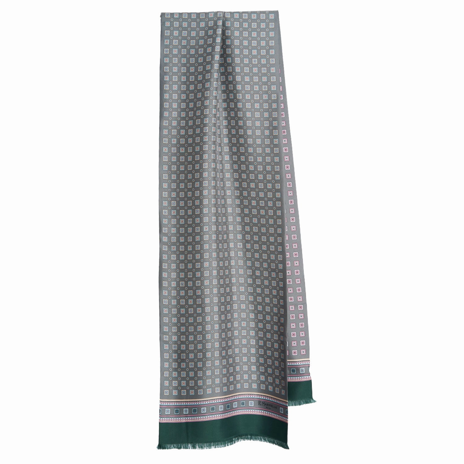 Dark Green Double Silk Scarf Special Online Offer