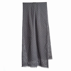 Dark Grey Wool And Silk Scarf Save Today Event