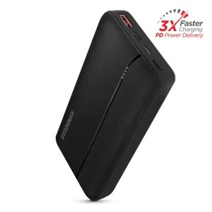 Shop Smart Deals Shop Hot Deals 20,000Mah | Fast Charge Power Bank With 20W Usb-C Pd | Black
