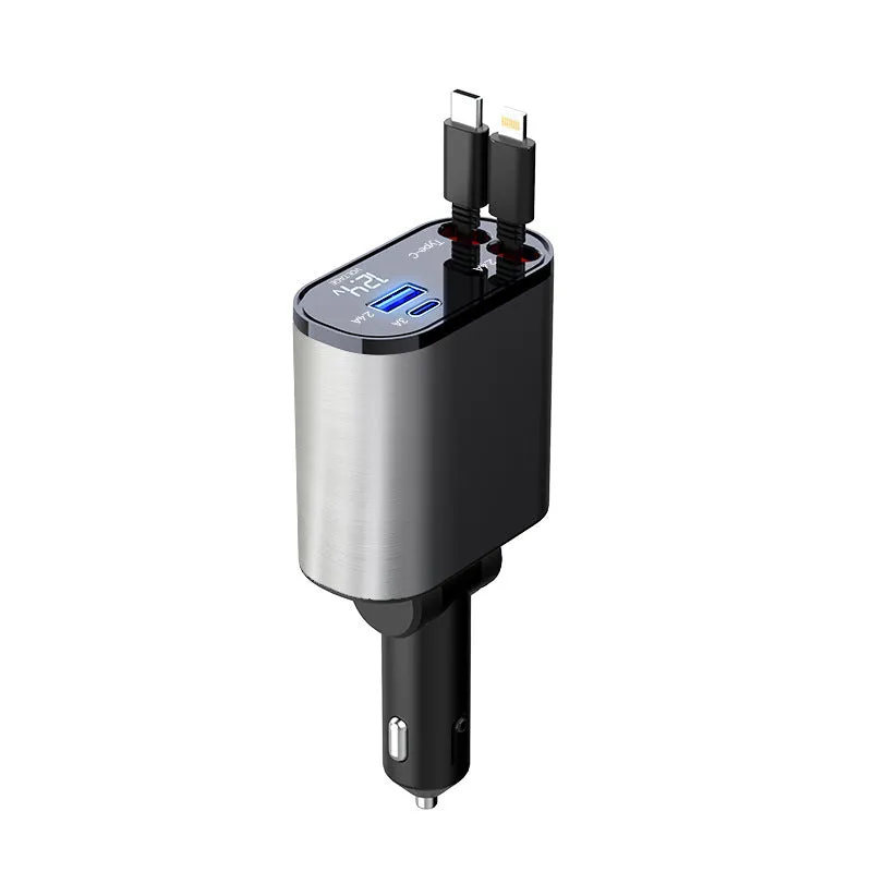 Metal Car Charger 100W Super Fast Charging Usb And Type-C Adapter Hot Deals Today Big Savings Today