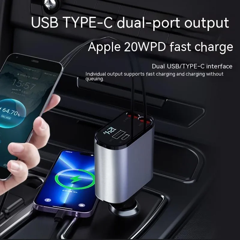 Metal Car Charger 100W Super Fast Charging Usb And Type-C Adapter Exclusive Online Discount Deal Frenzy Today