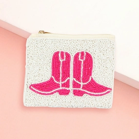 Western Cowboy Boots Seed Beaded Mini Pouch Bag Grab the Deal Now EndofWeek Deals