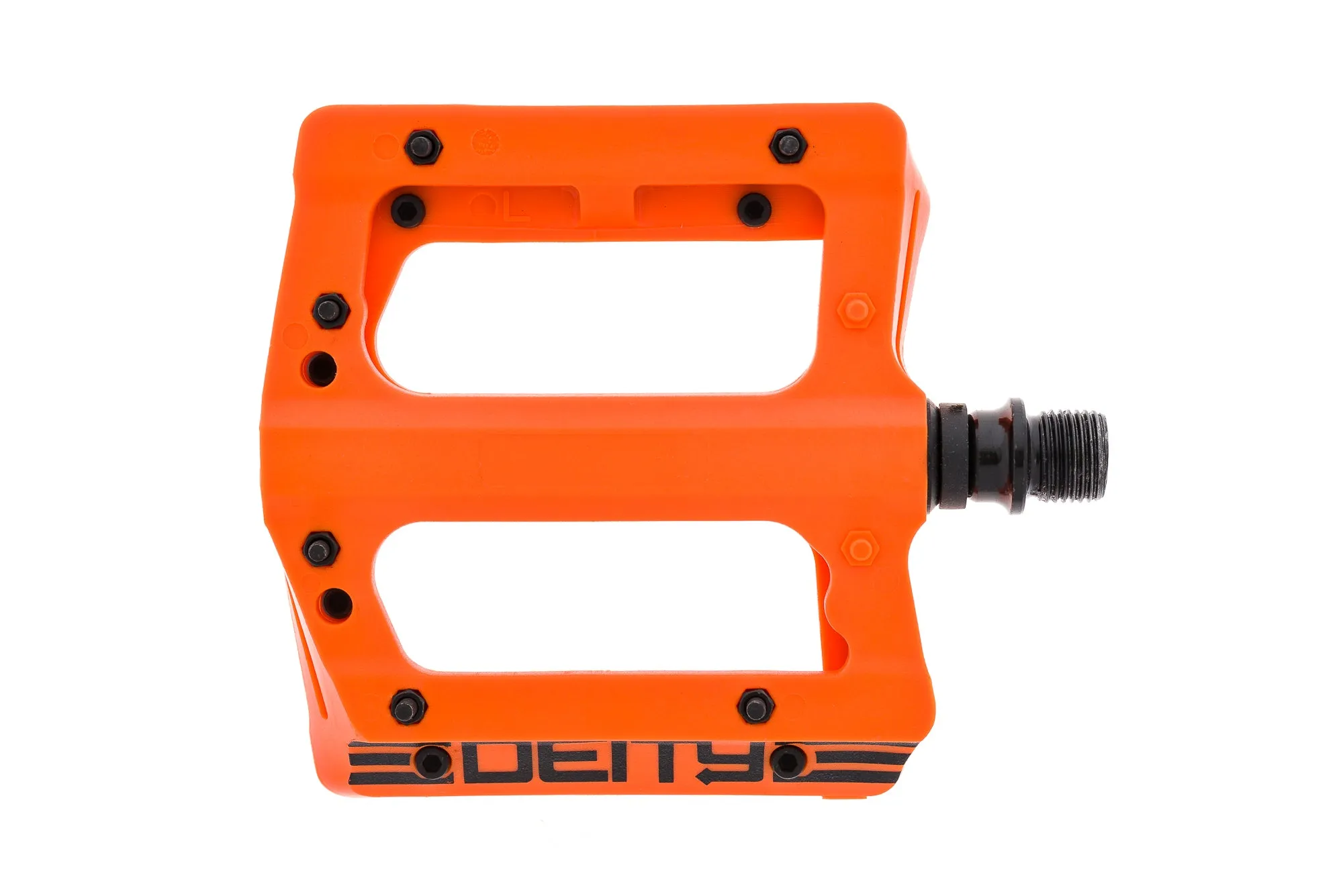 Deity Compound V2 Pedals Flat Orange Plastic 9/16"