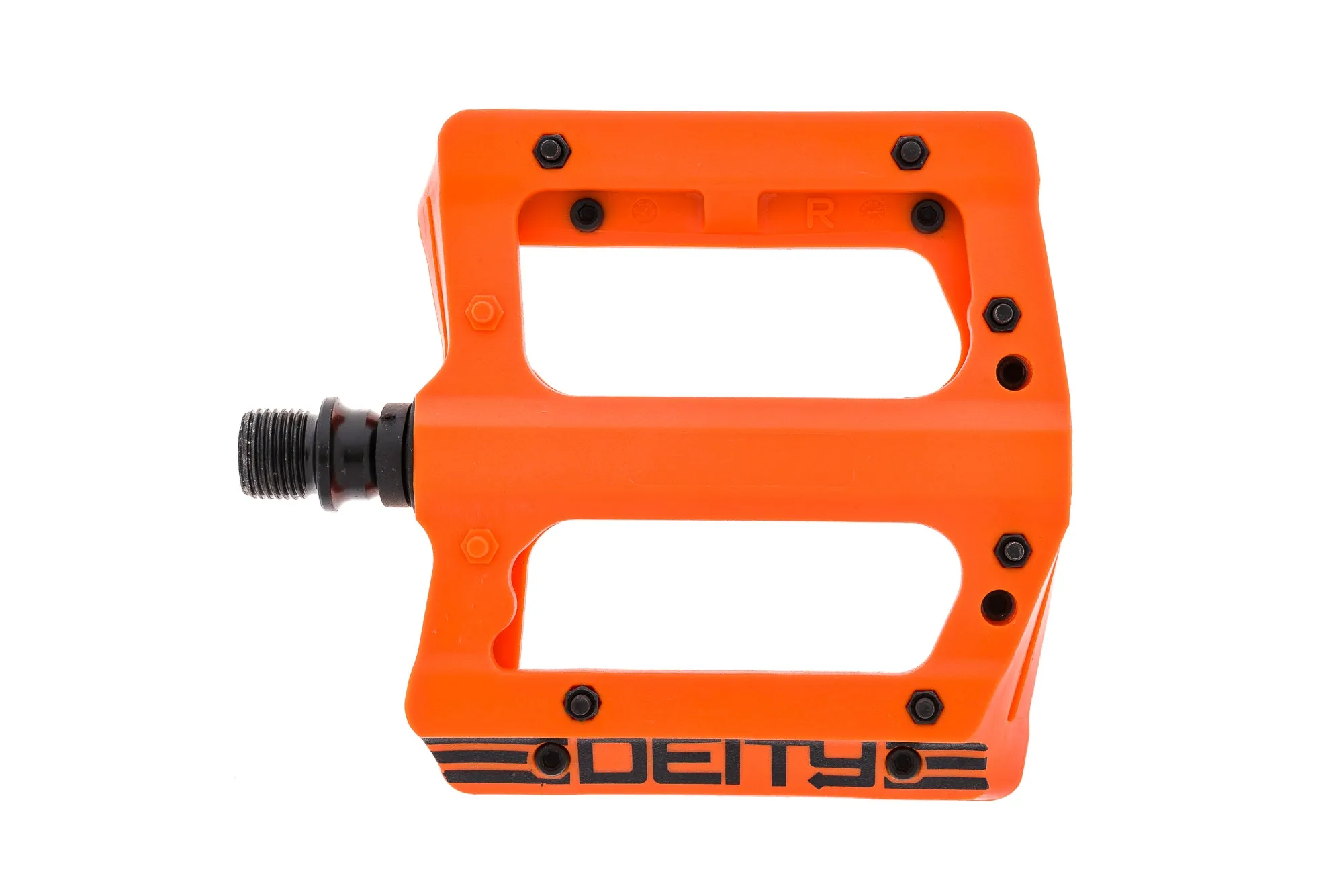 Deity Compound V2 Pedals Flat Orange Plastic 9/16"