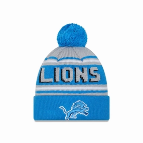 Detroit Lions Nfl Pom Wordmark Blue Bobble Knit Beanie Hat Todays Trending Deals Hot Clearance Now