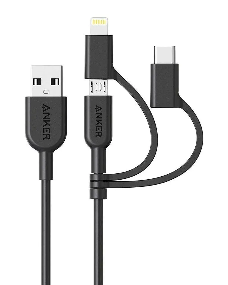 Anker Powerline Ii 3-In-1 Cable 3Ft Black Special Online Offer Limited Time Steal