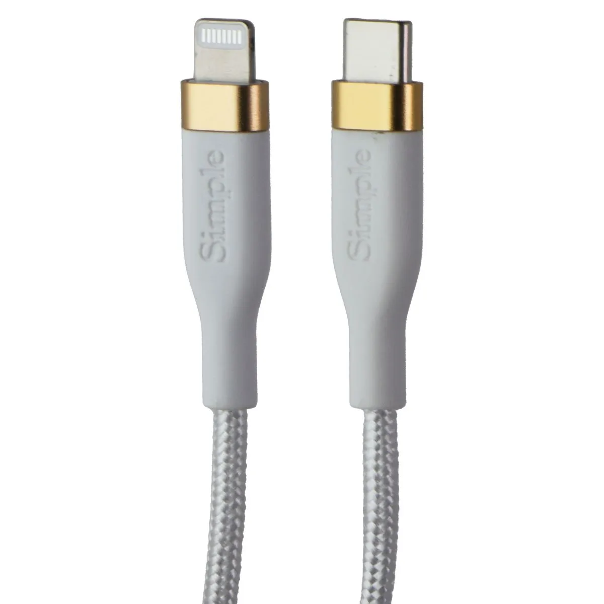 Big Clearance Event Simple 4Ft Usb-C To Lightning 8-Pin Braided Cable - White