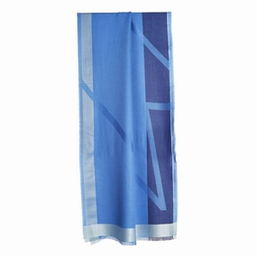 Shop Save Big Clearance Savings Now Dark And Light Blue Cashmere Stole