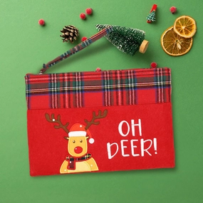 Oh Deer Letter Reindeer Christmas Pouch Bag Grab Save Today Trending Today Steal