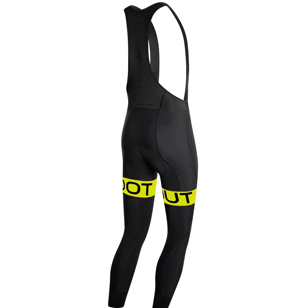 Dotout Stripe bibtights - Yellow black
