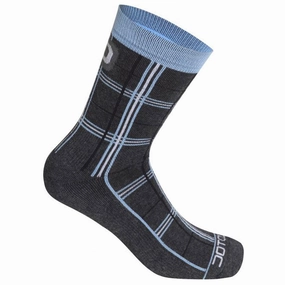 Dotout Checked Socks - Grey light blue