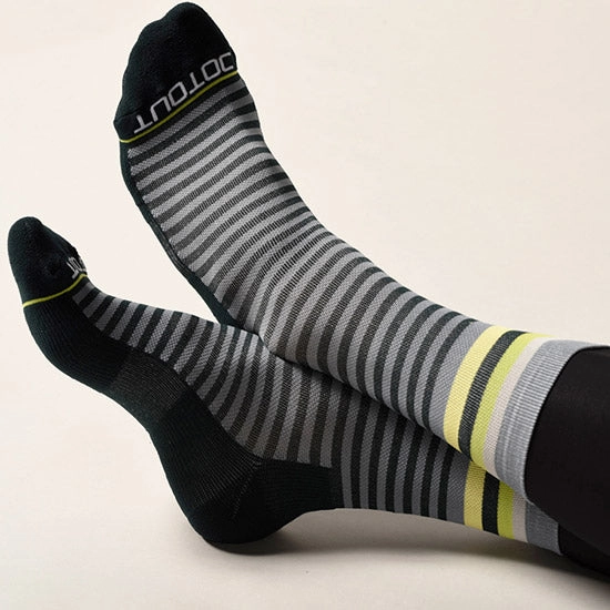 Dotout Stripe Socks - Grey green