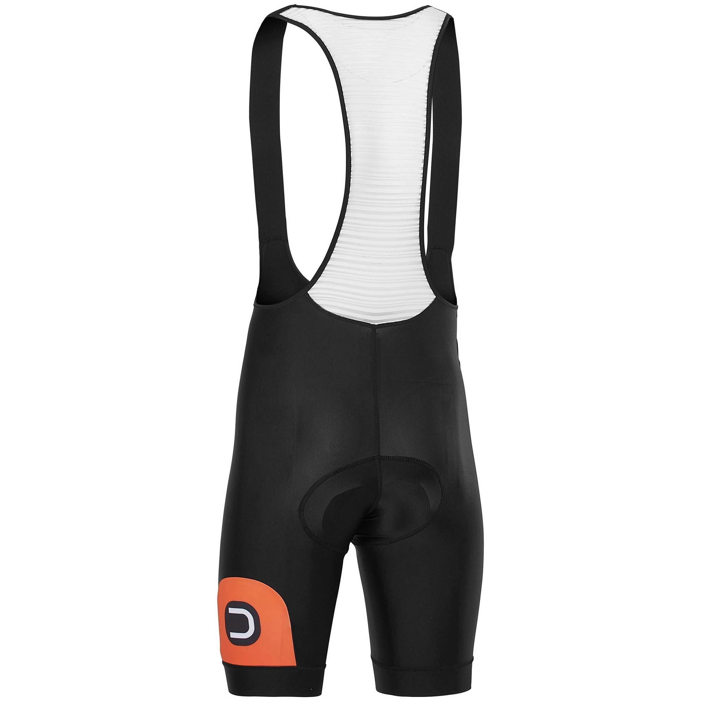 Dotout Tour Bibshorts - Black orange fluo