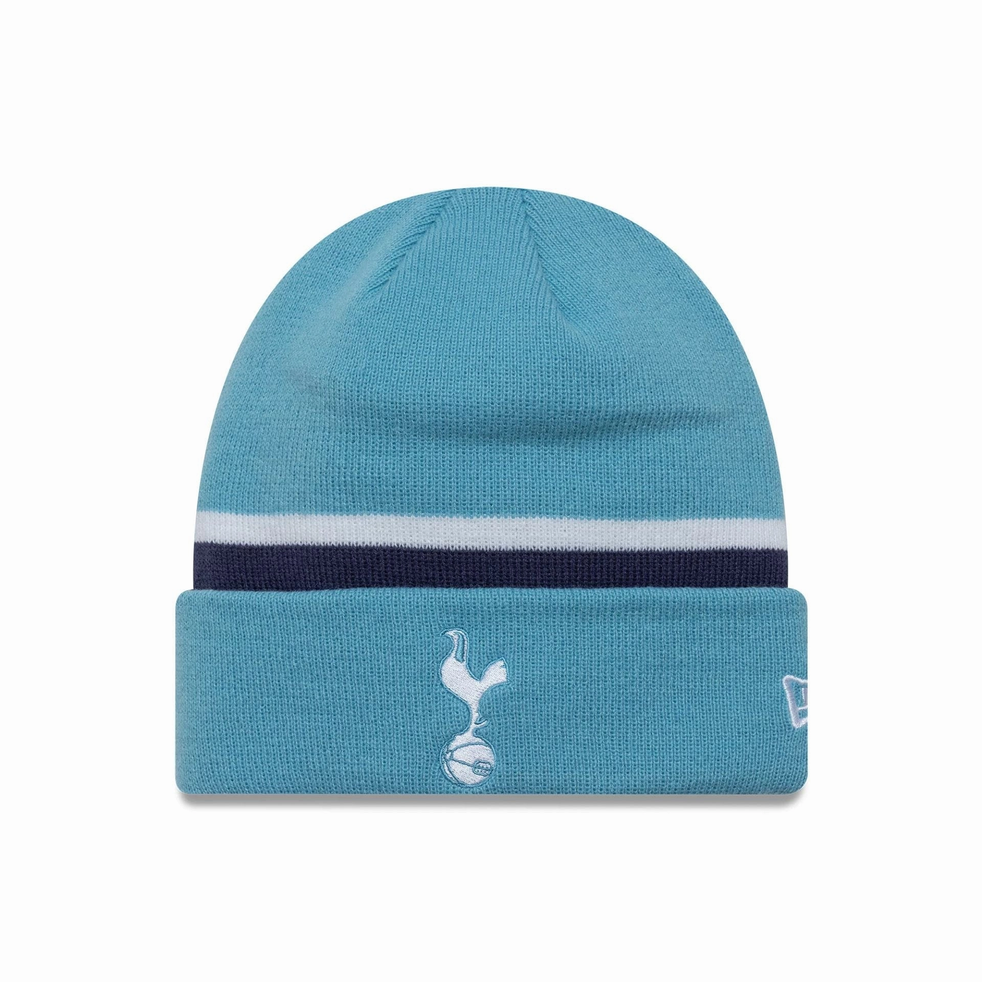 Weekend Specials Shop Now Save Tottenham Hotspur Fc Seasonal Stripe Pastel Blue Cuff Knit Beanie Hat