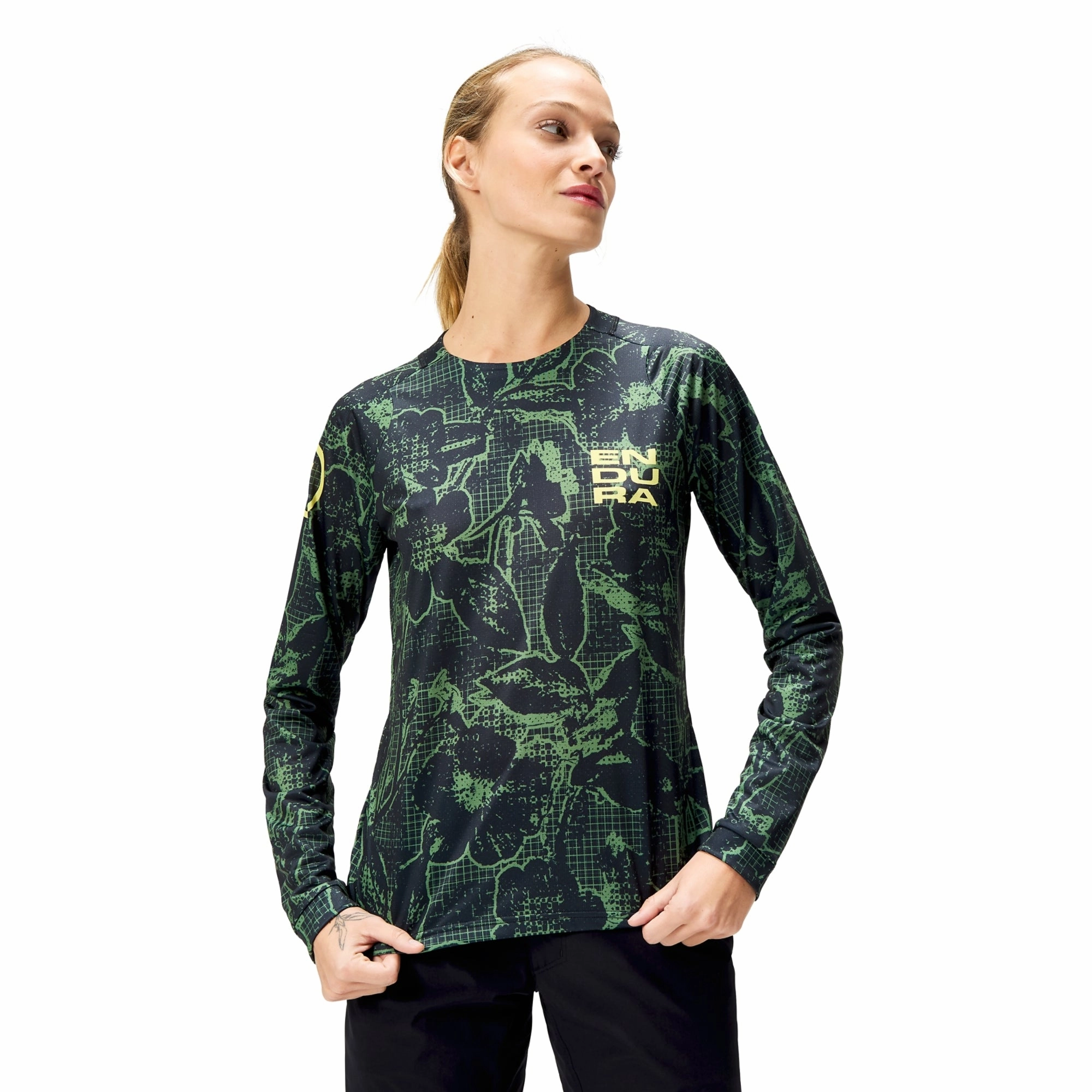 Endura LTD PRINTED long sleeve women jersey - Green 