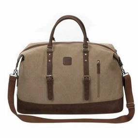 Escape Classic Canvas Large Travel Bag | Light Brown Dont Miss Out Hot Sale Frenzy