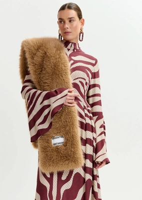 Essentiel Antwerp Iscarf Faux Fur Scarf In Beige Todays Special Savings