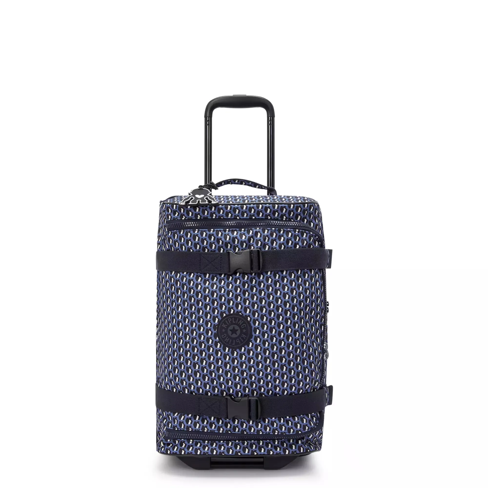 New Arrival Discount Clearance Event Alert Kipling Aviana Small Printed Rolling Carry-On Duffle Bag - 3D K Blue