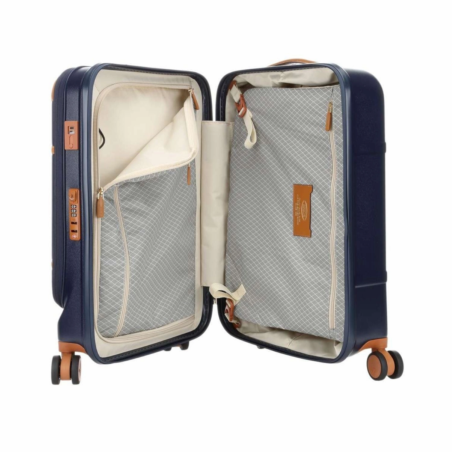 Online Exclusive Steal Daily Clearance Deal Bric'S Bellagio V2 21" Carry On Luggage With Front Access Opening Spinner   Pocket With Usb