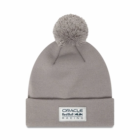 Shop Save Today Red Bull Team Grey Bobble Knit Beanie Hat