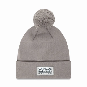 Shop Save Today Red Bull Team Grey Bobble Knit Beanie Hat