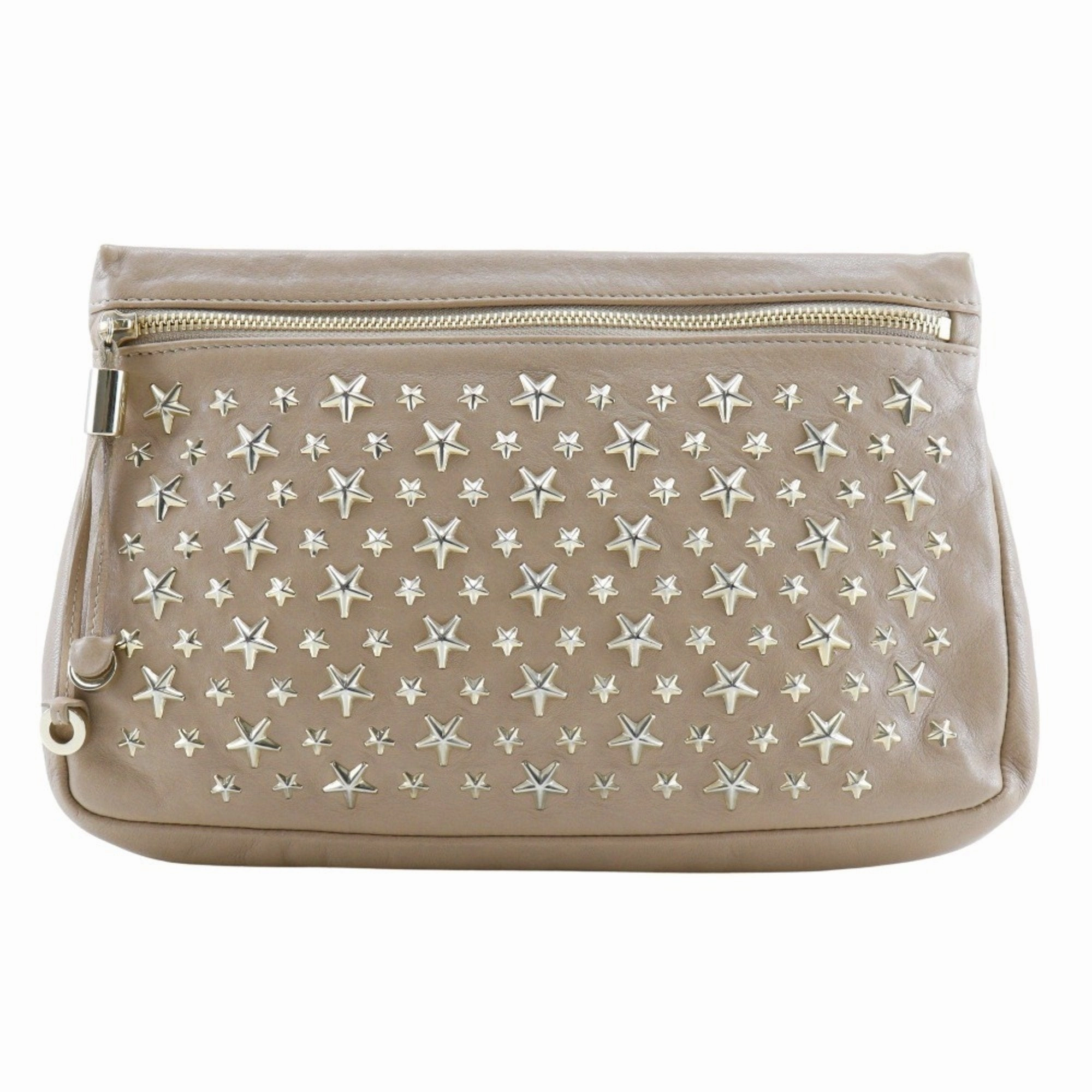 Flash Sale Alert Now Clearance Event Alert Jimmy Choo Leather Pouch (Pre-Owned)