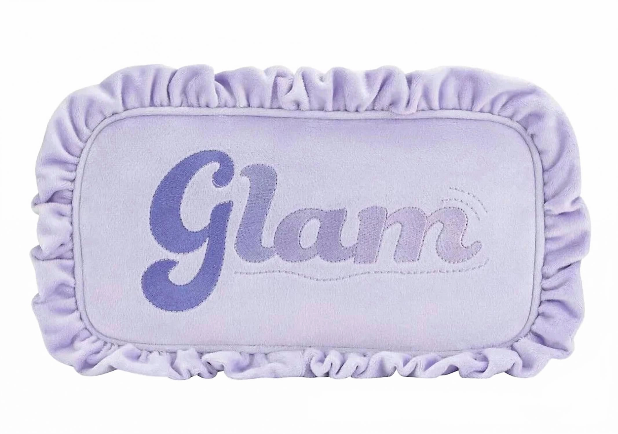 Save More Online Women'S Glam Velvet Ruffle Small Pouch - Pre-Sewn In Galaxy