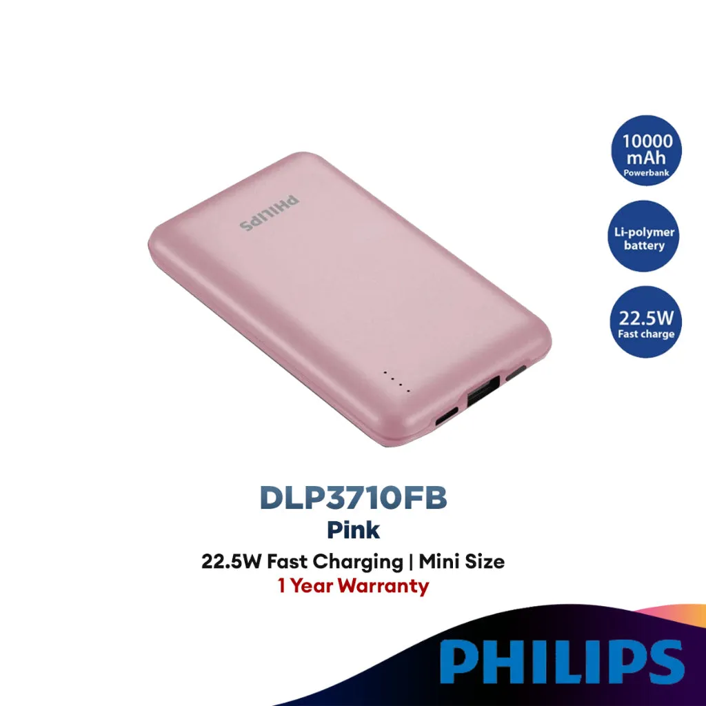 Save Today Event Philips 10000Mah Powerbank Super Mini Usb | 22.5W Fast Charging (Dlp3710Fb/97)