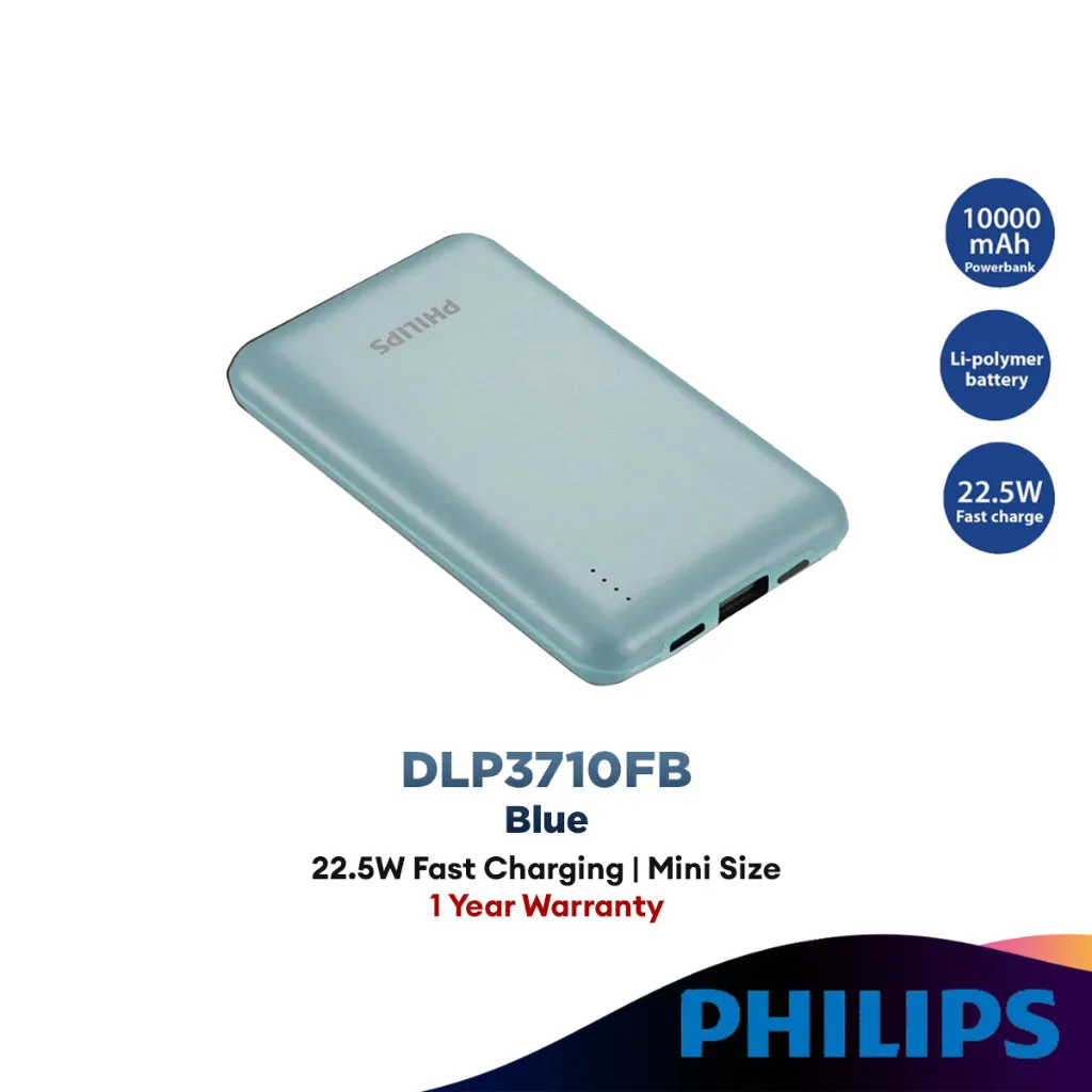 Online Exclusive Steal Best Price Today Philips 10000Mah Powerbank Super Mini Usb | 22.5W Fast Charging (Dlp3710Fb/97)