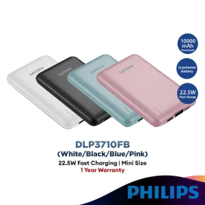 Todays Steal Philips 10000Mah Powerbank Super Mini Usb | 22.5W Fast Charging (Dlp3710Fb/97)