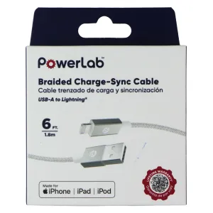 Shop Grab Savings Powerlab 6Ft Usb-A To Lightning 8-Pin Braided Charge-Sync Cable - White