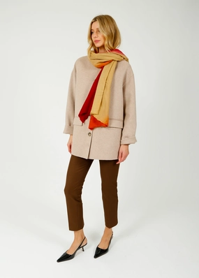 Moismont 757 Colour Trim Scarf In Brick Trending Deals Today Mega Sale Now