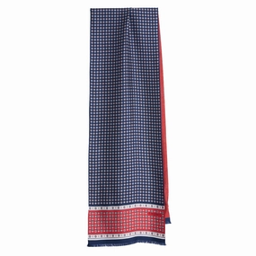 Big Savings Alert Deal of the Day Dark Blue Double Silk Scarf