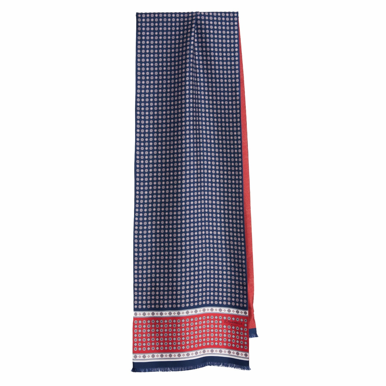 Big Savings Alert Deal of the Day Dark Blue Double Silk Scarf
