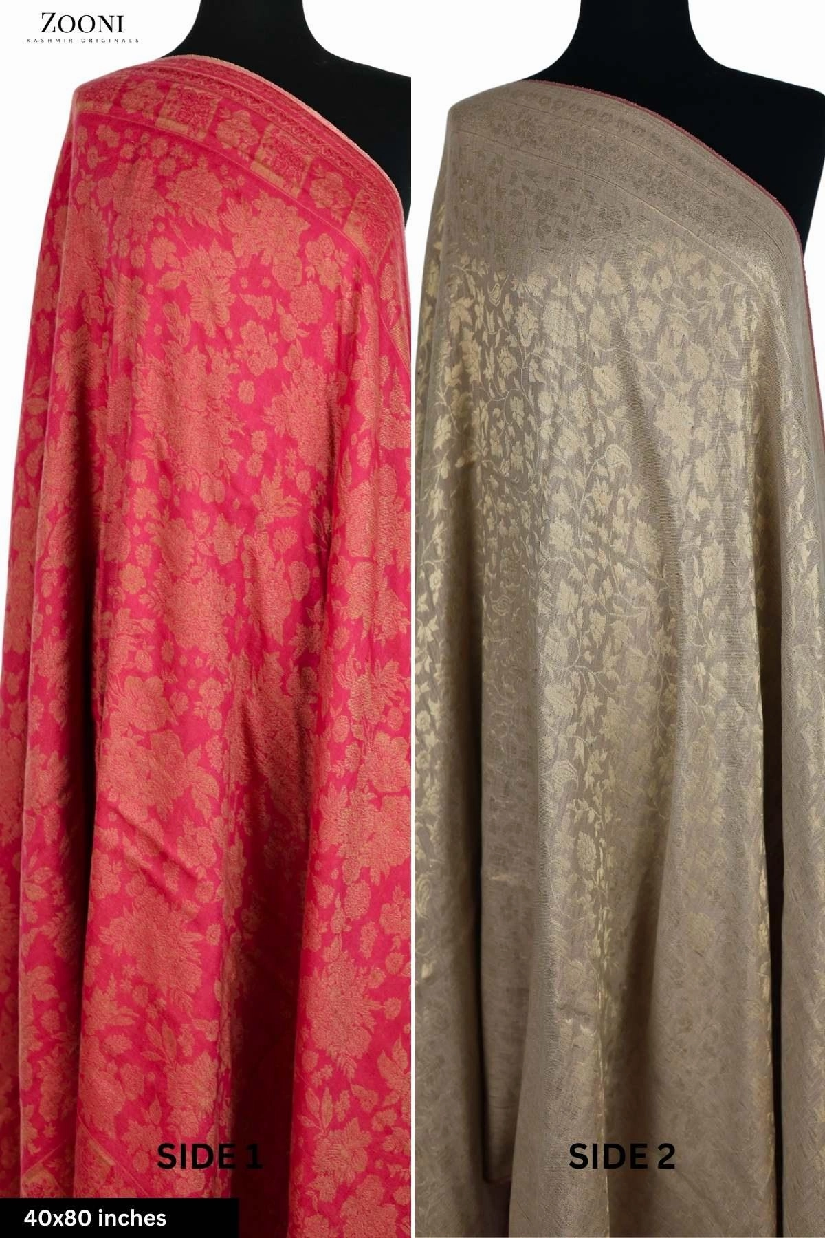 Reversible Kaani X Moonlight Merino Wool Shawl - Pink EndofWeek Deals Trending Hot Deal