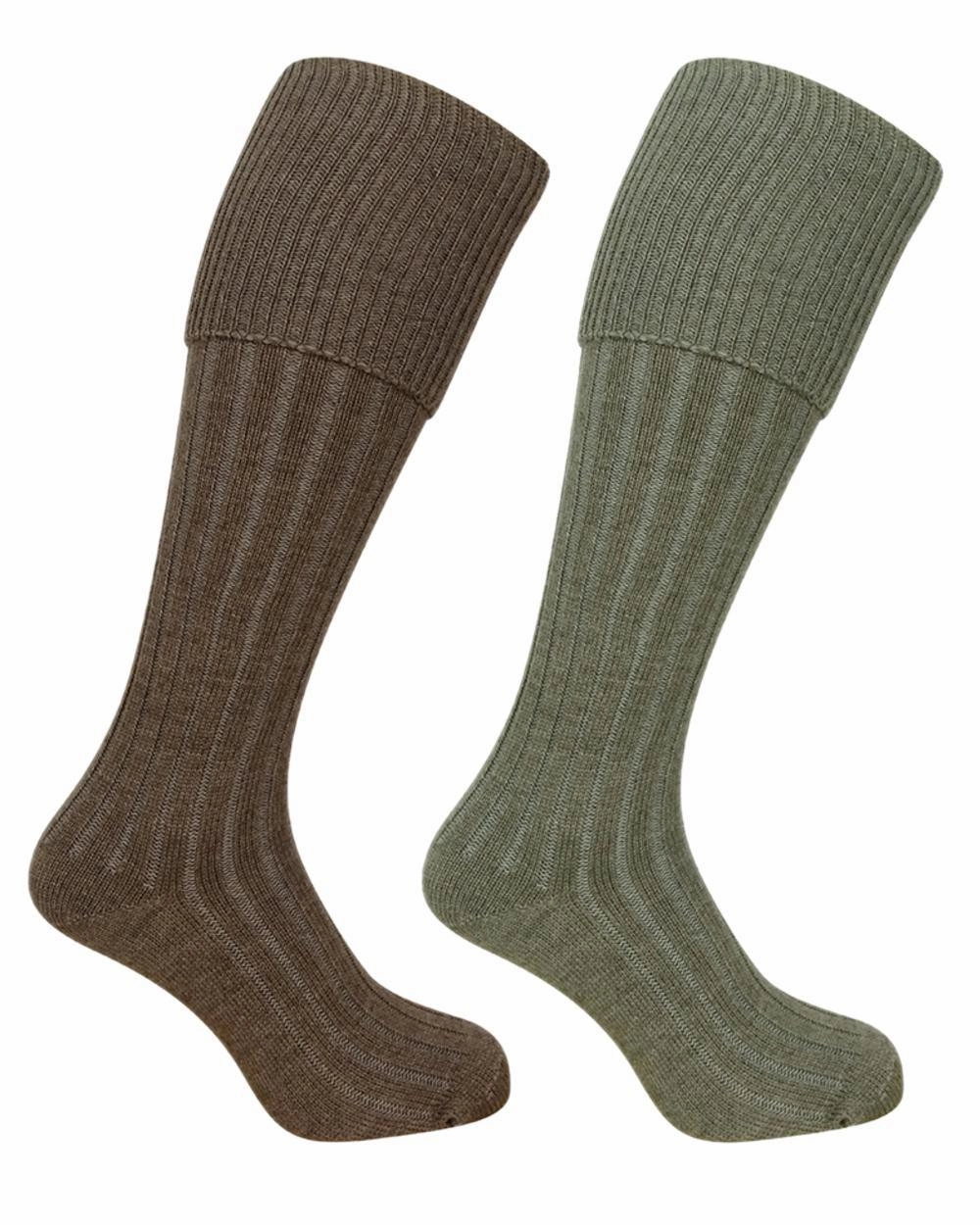 Hoggs Of Fife Plain Turnover Top Stockings Twin Pack Exclusive Online Offer