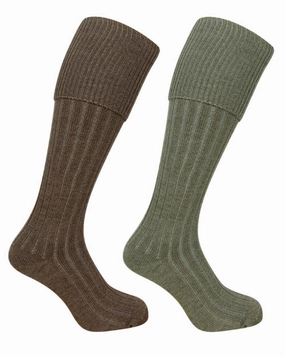 Hoggs Of Fife Plain Turnover Top Stockings Twin Pack Exclusive Online Offer