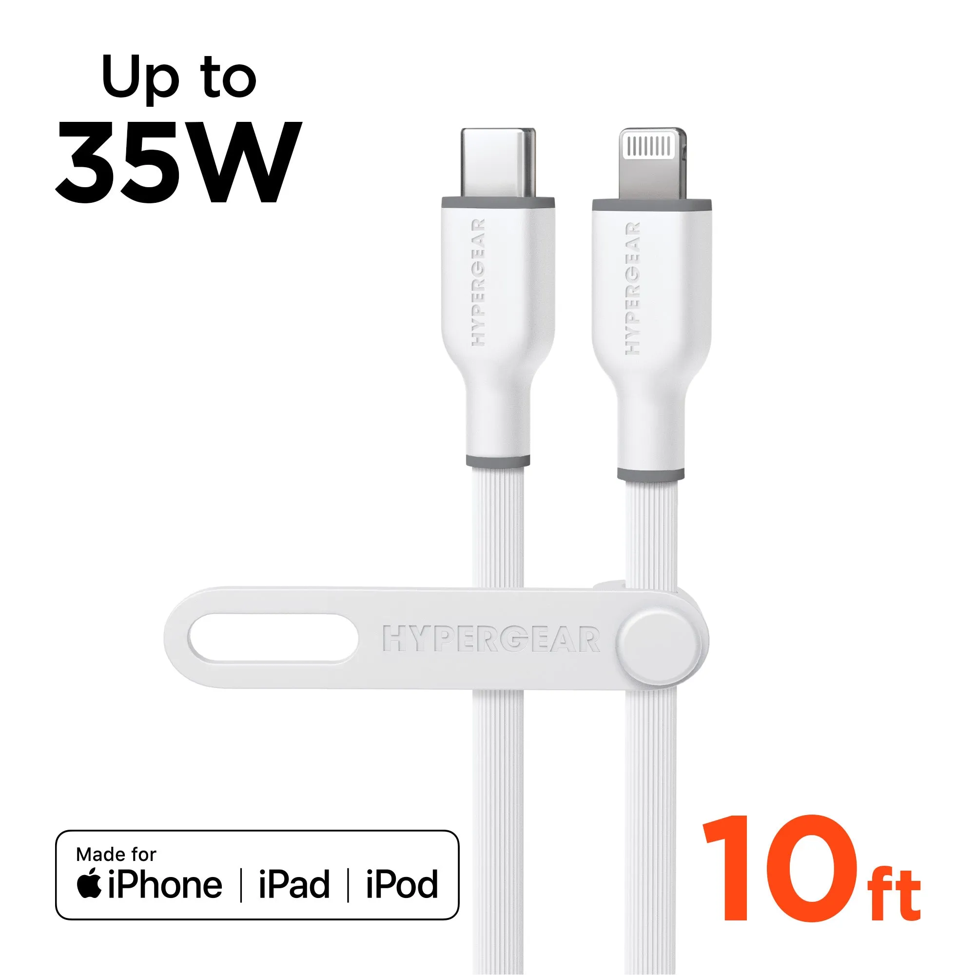 Flexi Pro Usb-C To Lightning Soft-Touch Silicone Fast Charge Cable | 10Ft | White Shop the Savings