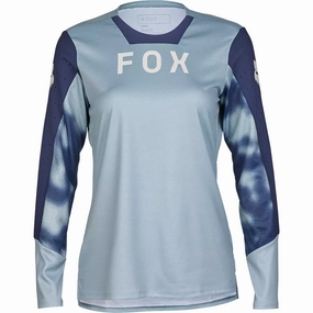 Fox Defend Taunt Women's Long Sleeve Jersey - Light Blue