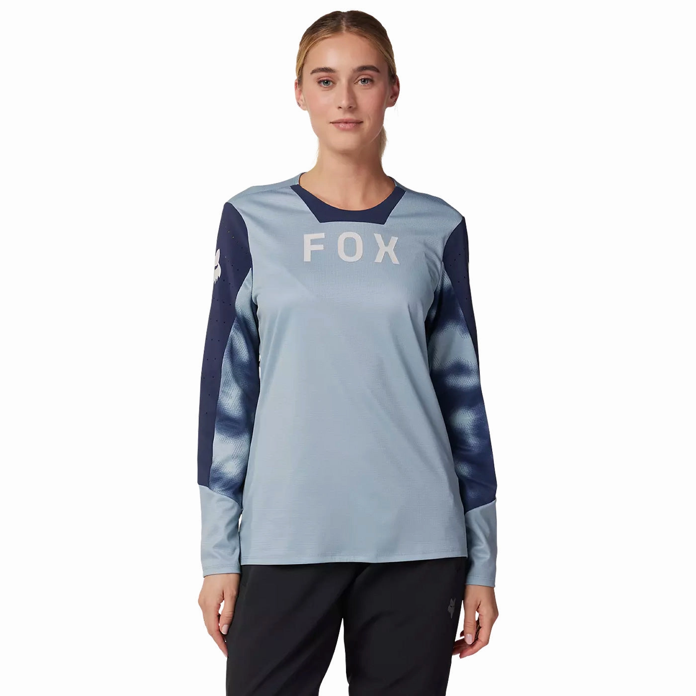 Fox Defend Taunt Women's Long Sleeve Jersey - Light Blue