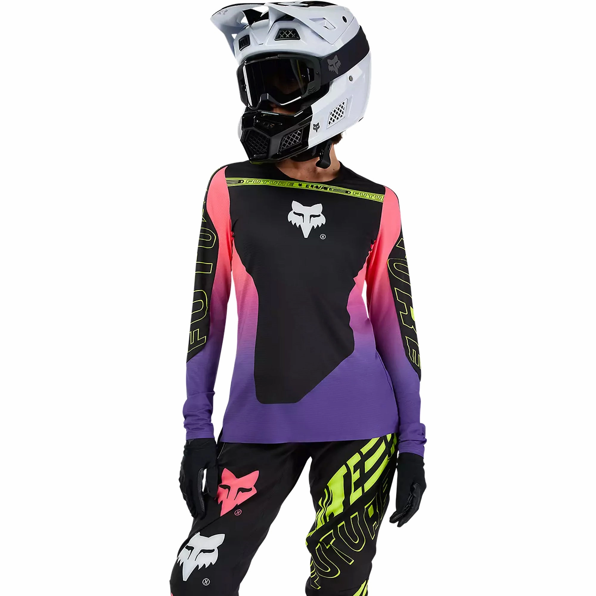 Fox Flexair Elevated long sleeve women jersey - Black