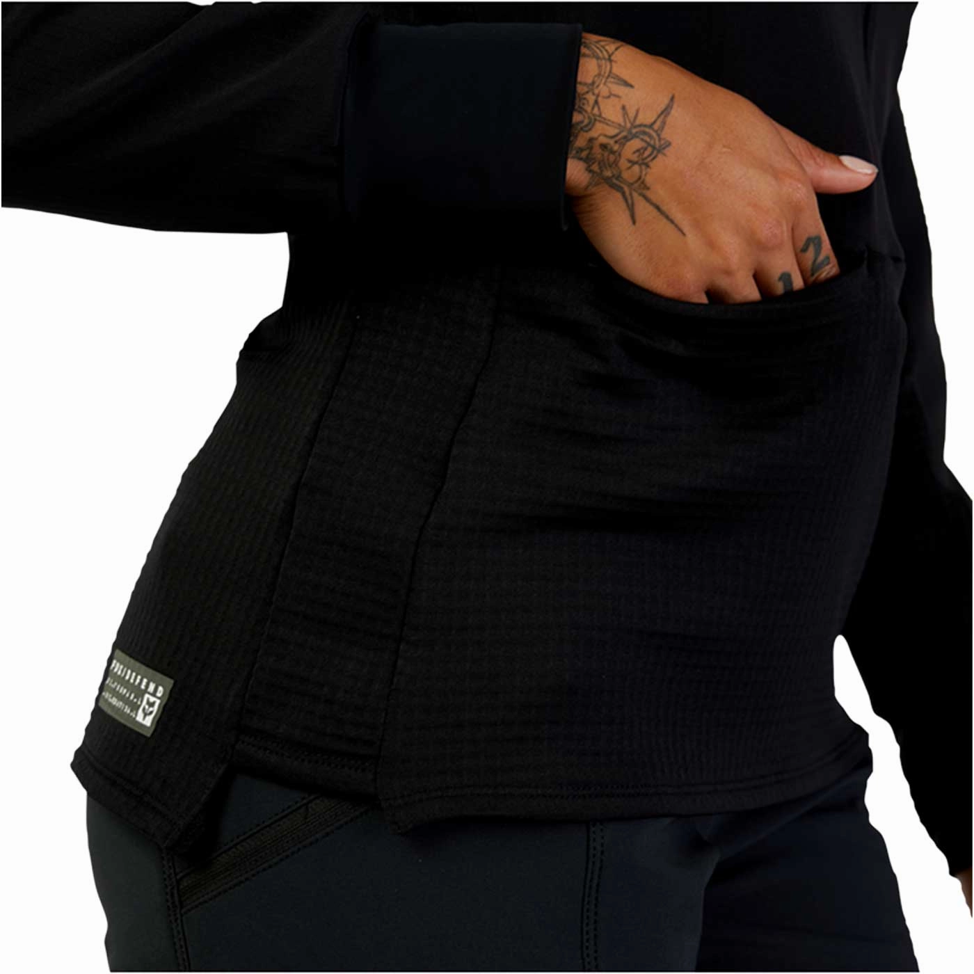 Fox women's long sleeve jersey Defend Hoodie - Black