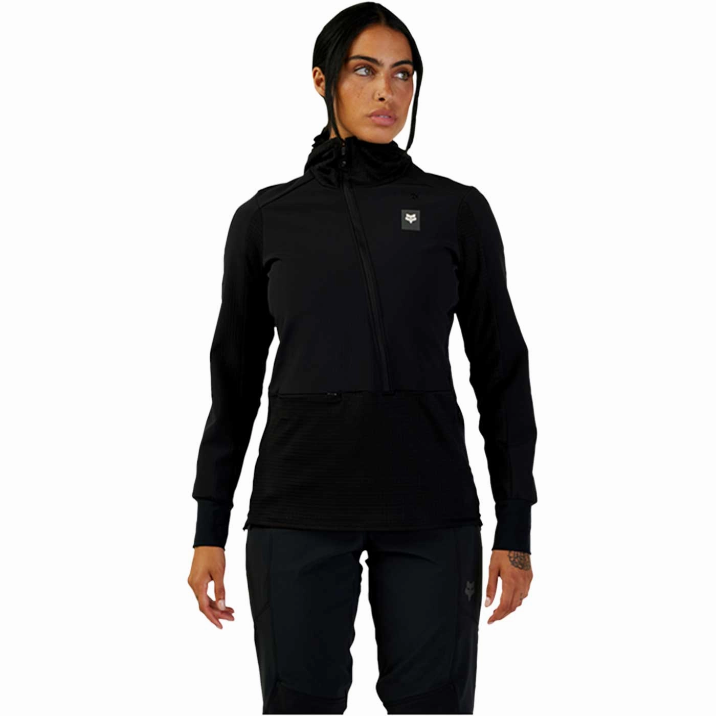Fox women's long sleeve jersey Defend Hoodie - Black