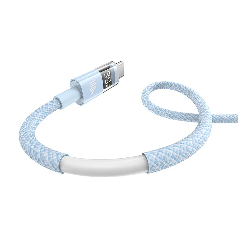 Todays Special Savings Baseus Display 2 Fast Charging Data Cable Usb-C To Usb-C 100W